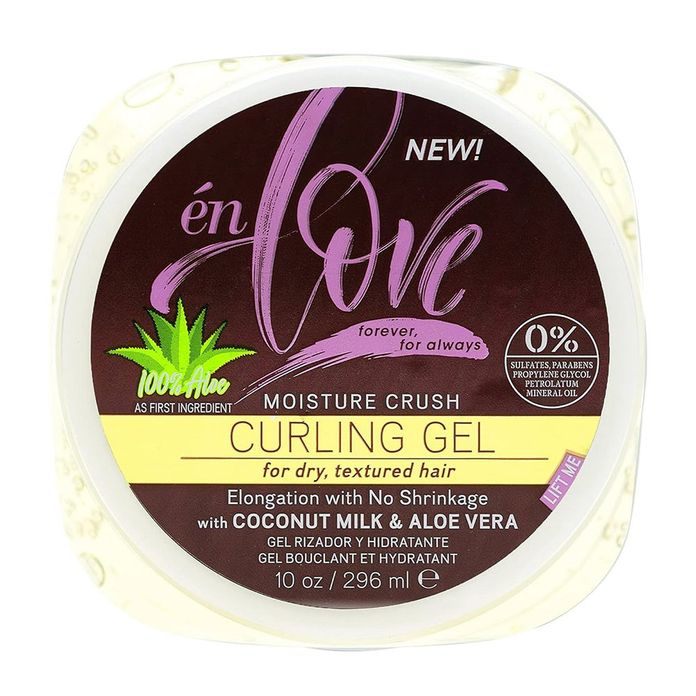 EN Love Moisture Crush Curling Hair Gel with Natural Coconut Milk and Aloe Vera 10Oz (296ml)